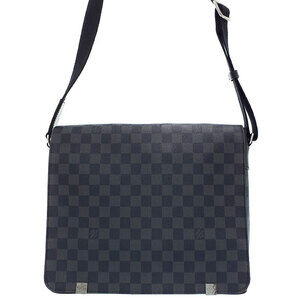 Louis Vuitton Damier Graphite Black District NM Shoulder Bag